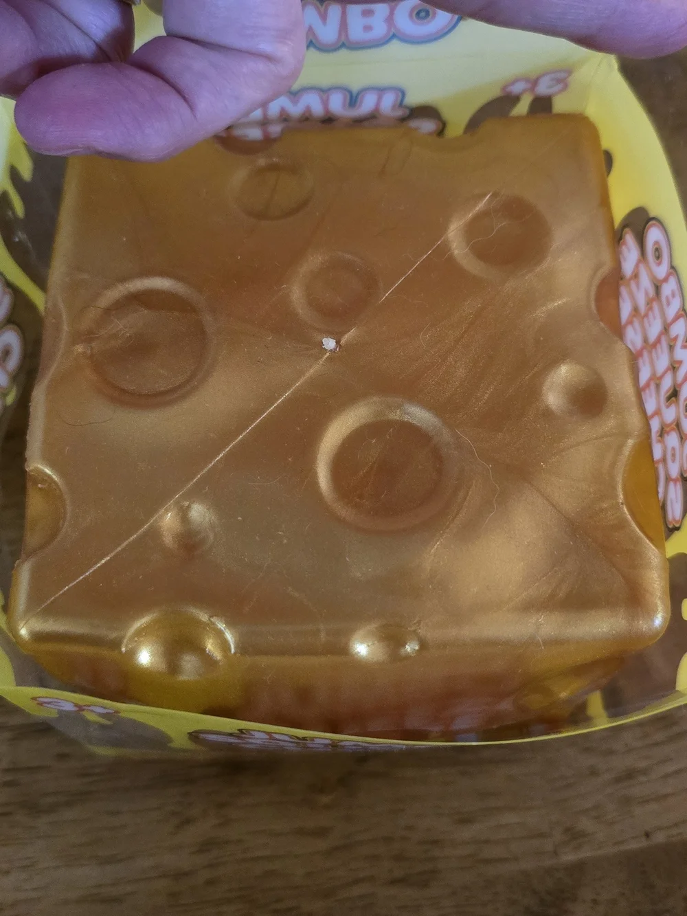 Jumbo Squeeze Cheese Toy - Golden